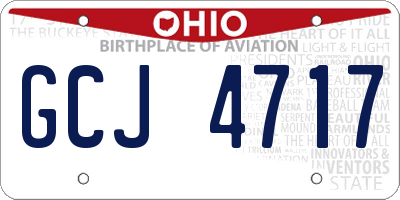 OH license plate GCJ4717