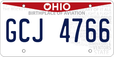 OH license plate GCJ4766