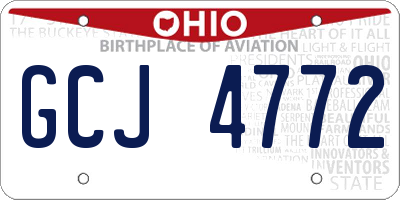 OH license plate GCJ4772