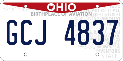 OH license plate GCJ4837
