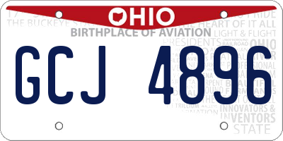 OH license plate GCJ4896