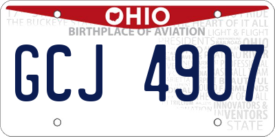 OH license plate GCJ4907
