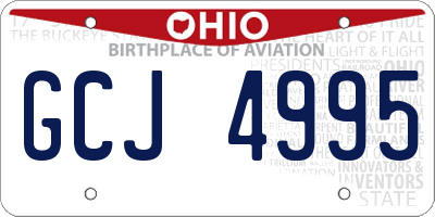OH license plate GCJ4995