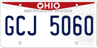 OH license plate GCJ5060
