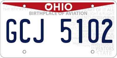 OH license plate GCJ5102
