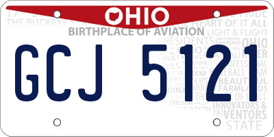 OH license plate GCJ5121