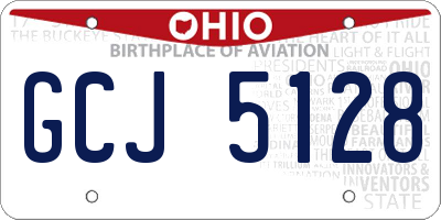 OH license plate GCJ5128