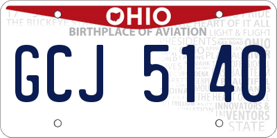OH license plate GCJ5140