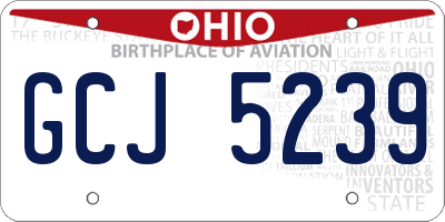 OH license plate GCJ5239