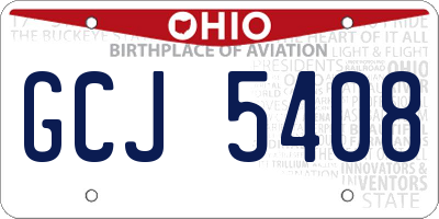 OH license plate GCJ5408