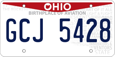 OH license plate GCJ5428