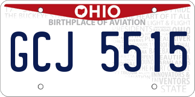 OH license plate GCJ5515