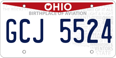 OH license plate GCJ5524