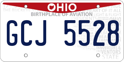 OH license plate GCJ5528