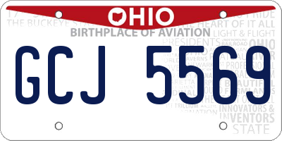 OH license plate GCJ5569