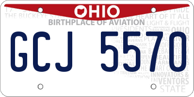OH license plate GCJ5570
