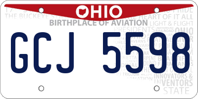OH license plate GCJ5598