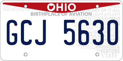 OH license plate GCJ5630