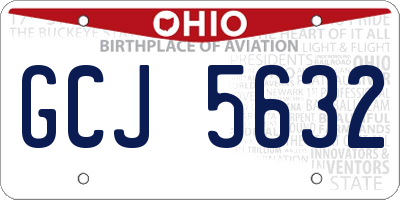 OH license plate GCJ5632