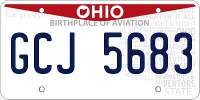 OH license plate GCJ5683