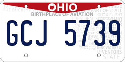 OH license plate GCJ5739