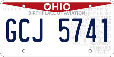 OH license plate GCJ5741