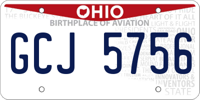 OH license plate GCJ5756