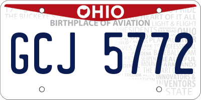 OH license plate GCJ5772