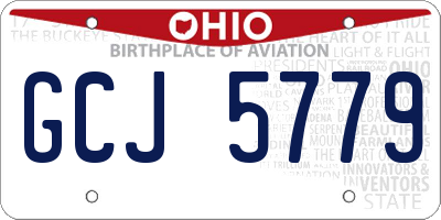 OH license plate GCJ5779