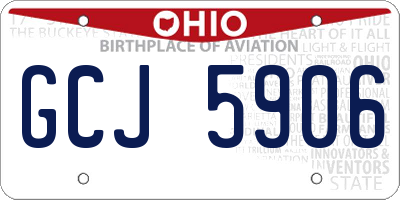 OH license plate GCJ5906