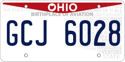 OH license plate GCJ6028