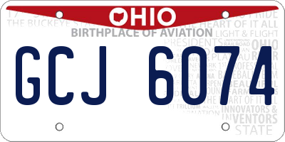 OH license plate GCJ6074