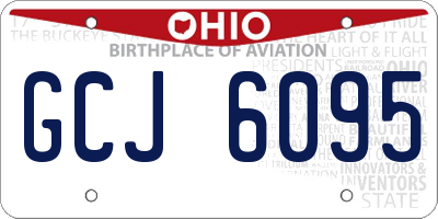 OH license plate GCJ6095