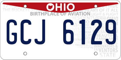 OH license plate GCJ6129