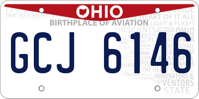 OH license plate GCJ6146