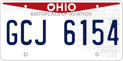 OH license plate GCJ6154