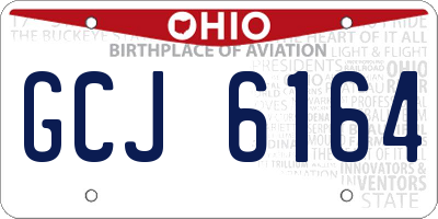 OH license plate GCJ6164