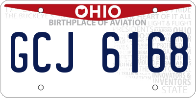 OH license plate GCJ6168