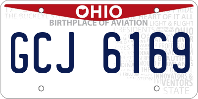 OH license plate GCJ6169