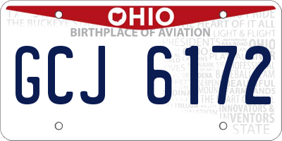 OH license plate GCJ6172