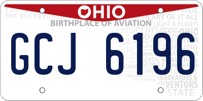 OH license plate GCJ6196