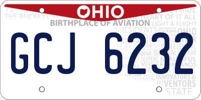 OH license plate GCJ6232