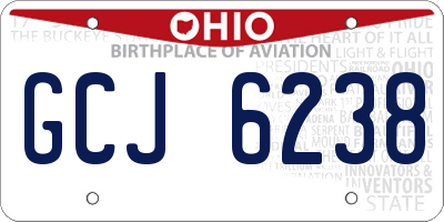 OH license plate GCJ6238