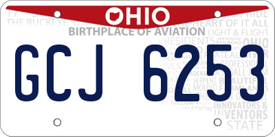 OH license plate GCJ6253
