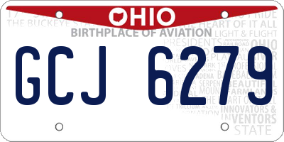 OH license plate GCJ6279
