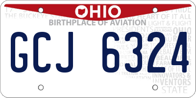 OH license plate GCJ6324