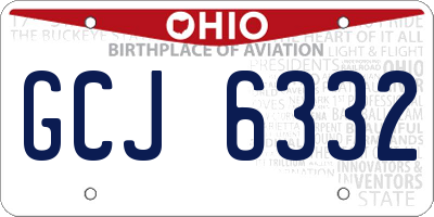 OH license plate GCJ6332