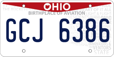 OH license plate GCJ6386
