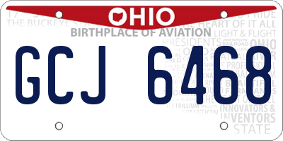 OH license plate GCJ6468