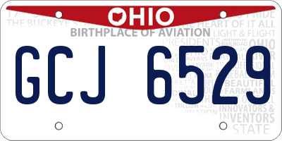 OH license plate GCJ6529